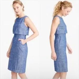 J. Crew Navy Linen Dress